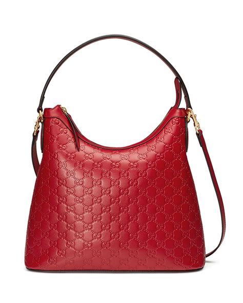 red gucci hobo bag|gucci guccissima hobo bag.